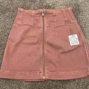 Pink free people skirt